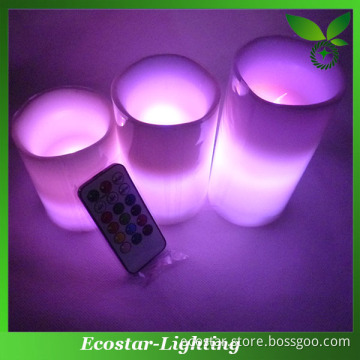 Remote LED Ivory Candle for Wedding Decoration